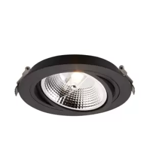 Image of Chuck Recessed Downlight, Black, 1x GU10/ES111