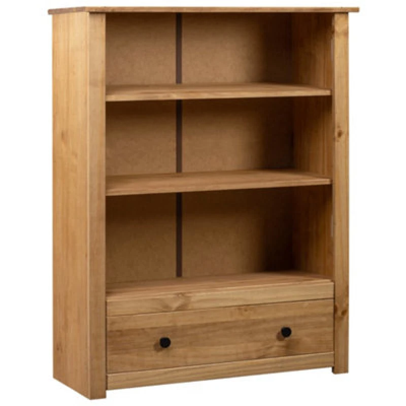 Image of vidaXL Solid Pine Wood Bookcase Panama Range Living Room Bookshelf Highboard