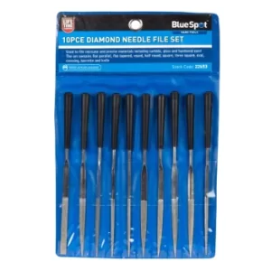 image of 10 Piece 145MM Assorted Diamond File Set