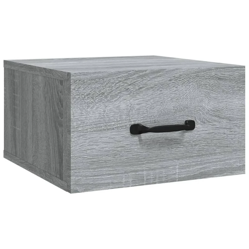Image of VIDAXL Wall-mounted Bedside Cabinet Grey Sonoma 35x35x20cm Vidaxl 8720287086888