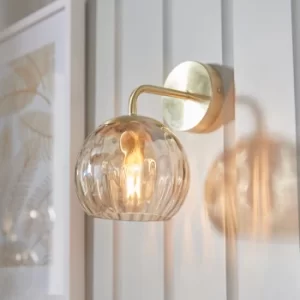 Image of Vogue Arkoma Glass Wall Light Brass