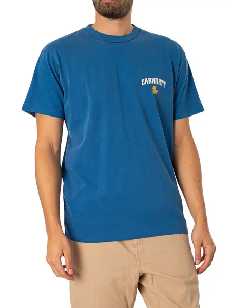Image of Carhartt Wip Acapulco S/S Duckin' T-Shirt M/Blue Male XL 211535UK