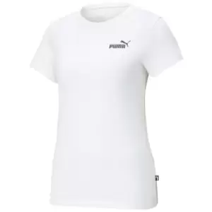 Womens ESS Small Logo Tee - Medium - White - White - Puma