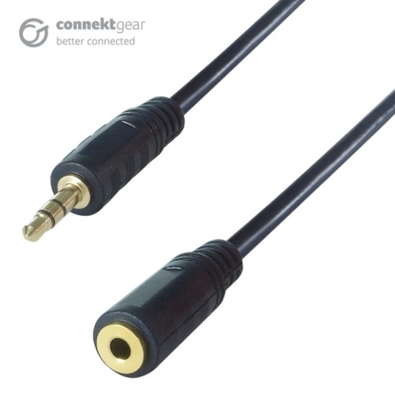 Image of connektgear 3m 3.5mm Stereo Jack Audio Extension Cable - Male to Femal