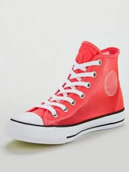 Converse Chuck Taylor All Star Hi - Pink/White , Pink/White, Size 4, Women