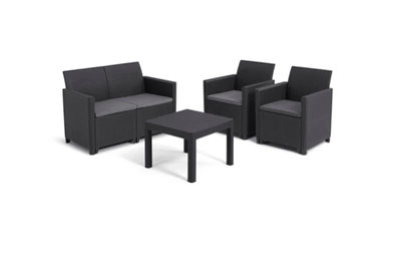 Image of Keter Marie 2 Seat Set and Small Table, Grey 261464