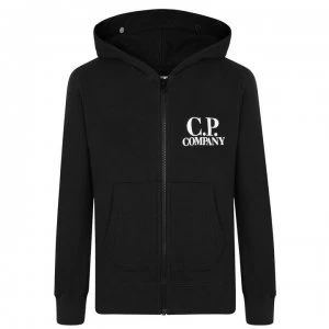 Image of CP COMPANY Junior Boys Goggle Zip Hoodie - Black 999