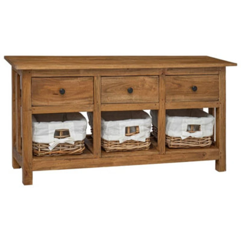 Image of vidaXL Solid Reclaimed Wood Sideboard 100x30x50cm Handmade HiFi Cabinet Table
