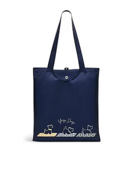 image of Radley Yoga Dog Responsible Foldaway Tote Bag - Ink