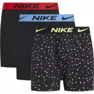Image of Nike Dri-Fit Essential Micro Boxers, Swooshfetti Print/Black /Uni Red, Unisex, Sleep - & Underwear, 0000KE12142NF