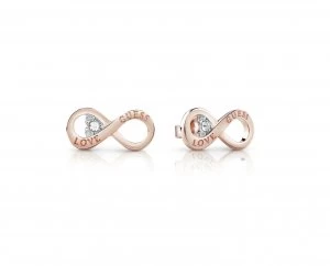 Guess Rose Gold Plated Endless Love Infinity Earrings