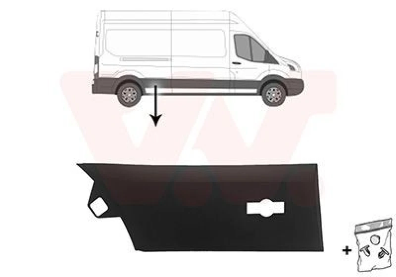 Image of VAN WEZEL Trim / Protective Strip, sidewall VAN WEZEL 1992428