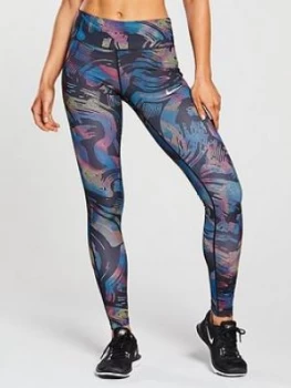 Image of Nike Run Power Essential Tight Print Black Size L Women