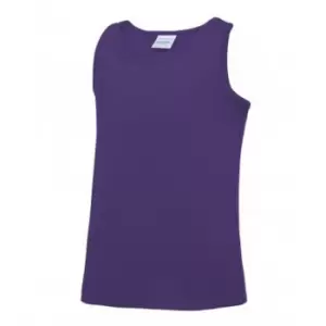 Image of AWDis Childrens/Kids Just Cool Sleeveless Vest Top (5-6 Years) (Purple)
