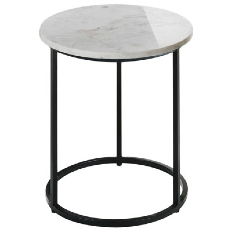 Image of Beliani Side Table Tyrell Marble White