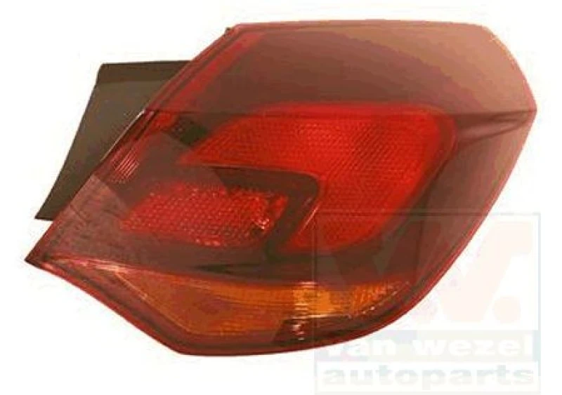 Image of VAN WEZEL 3749936 Rear light Outer section, without bulb holder, Right Combination Rearlight (391)