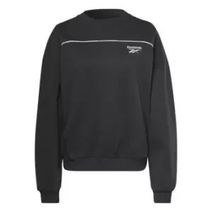 image of Reebok Piping Crew Neck Sweater Womens - Black