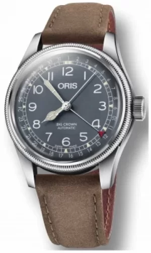 Image of ORIS Big Crown Pointer Date Brown Leather Strap 01 754 7741 Watch
