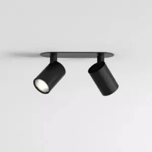 Image of Ascoli Twin Recessed 2 Light Spotlight Matt Black, GU10