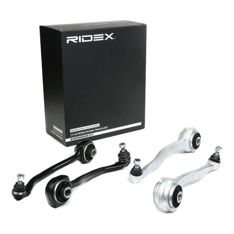 Image of RIDEX 772S0453 Control arm repair kit Front Axle, Control Arm Aluminium, Steel Suspension Kit (772)