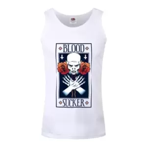 Image of Grindstore Mens Blood Sucker Vest Top (XXL) (White)