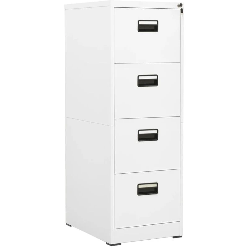 Image of VIDAXL Filing Cabinet White 46x62x133cm Steel Vidaxl 8720286565902
