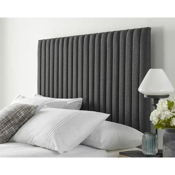 image of Aspire Aspire - Catherine Lansfield Soho Collection Headboard, Charcoal - Headboard Size King 5ft 5057632028389