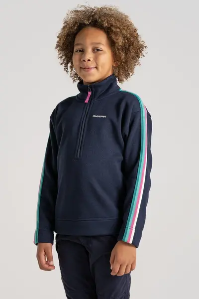 Image of Craghoppers Boys Rey Half Zip Fleece Jacket 7-8 Years- Chest 24.75-26.5', (63-67cm) Blue Navy CKA250B-7V1-7