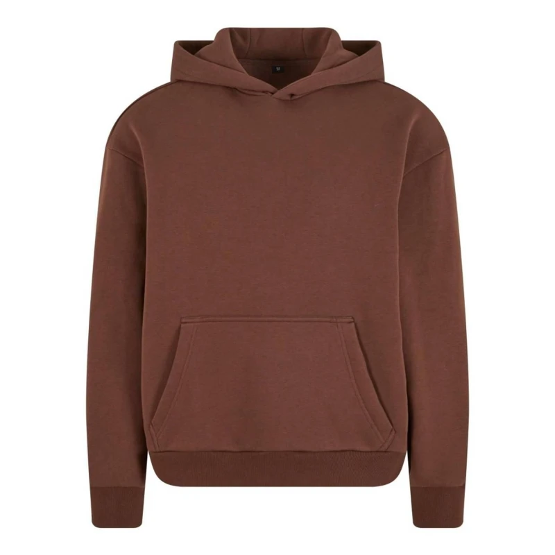 Image of Build Your Brand Mens Fluffy Pullover Hoodie in Brown Size: XL Brown Male XL