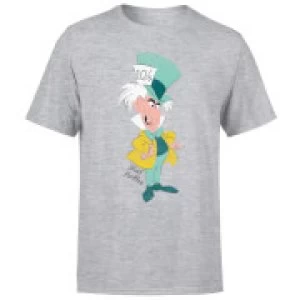 Image of Disney Alice In Wonderland Mad Hatter Classic T-Shirt - Grey - M
