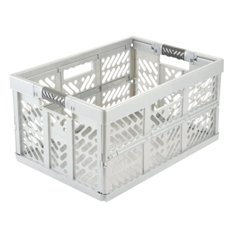 Image of Keeeper Keeeper Ultra Tough Ben Folding Crate 45 Litre Silver 10297 10297