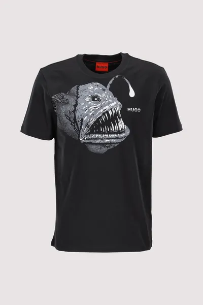 image of HUGO Dibeach Graphic T-Shirt Black M