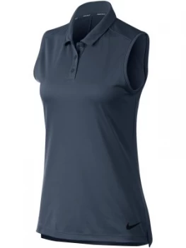 Nike Golf Dry Sleeveless Polo Blue