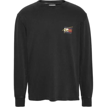 Image of Tommy Jeans Tjm Vintage Circular Ls Tee - Black BDS