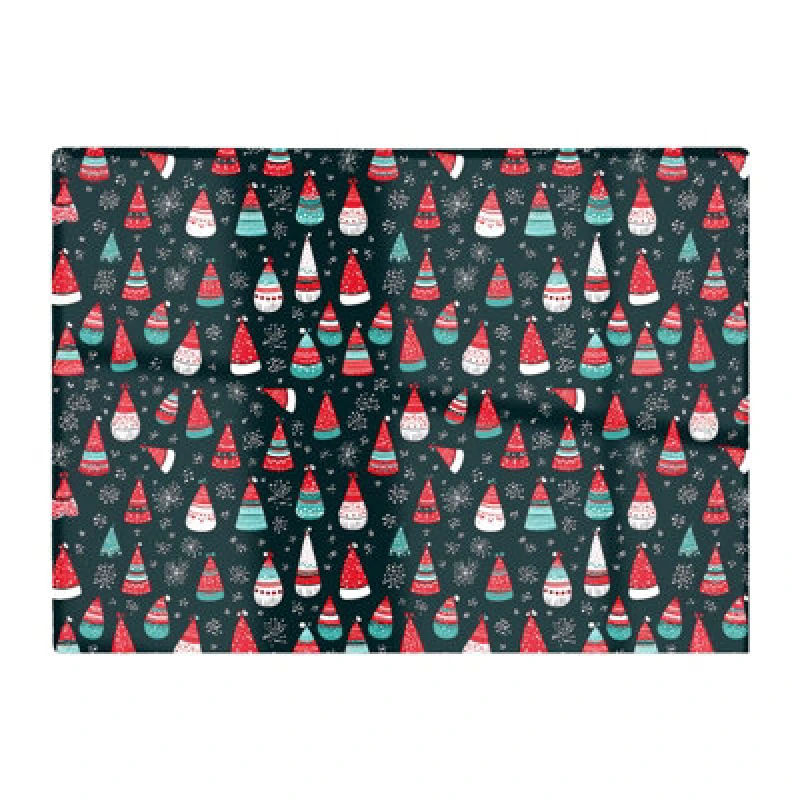 Image of Warren Reed Designer Hand Drawn Cheerful Santa Hats Glass Chopping Board
