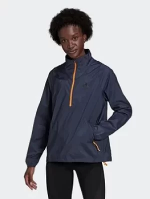 Image of adidas Run Fast Half-zip Jacket, Black Size M Women