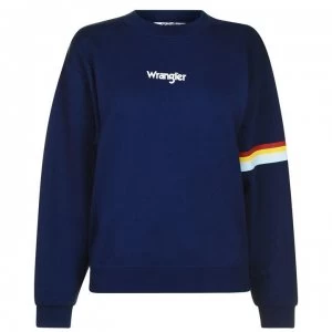 image of Wrangler Retro Crew Sweatshirt - Blue Depths