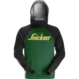 Image of Snickers 2889 Logo Sweatshirt Hoodie Green / Black 2XL