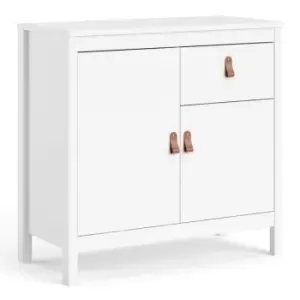 image of Barcelona Sideboard 2 Doors + 1 Drawer In White