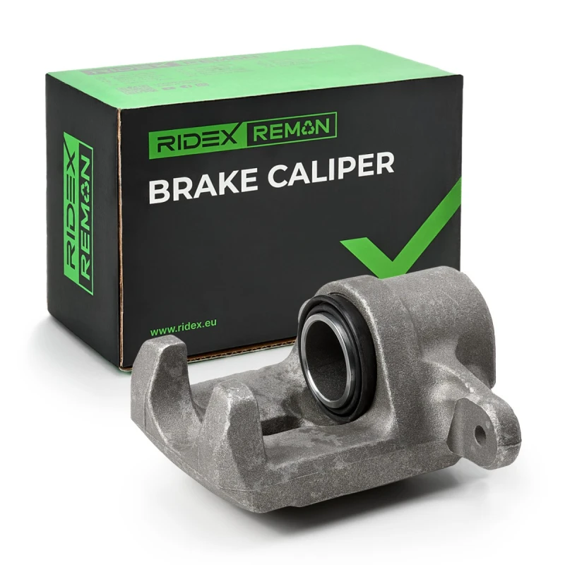Image of RIDEX REMAN 78B2052R Brake caliper Rear Axle, without holding frame Grey Cast Iron Brake Caliper (78)
