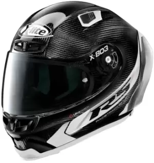 image of X-Lite X-803 RS Ultra Carbon Hot Lap Helmet, black-white, Size L, black-white, Size L