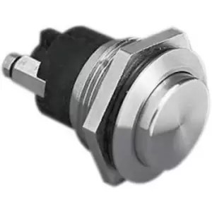 Image of Bulgin MP0037/2 Tamper-proof pushbutton 50 V 1 A 1 x Off/(On) momentary (Ø x L) 21.5mm x 31.8mm IP68 (front bezel sealed)