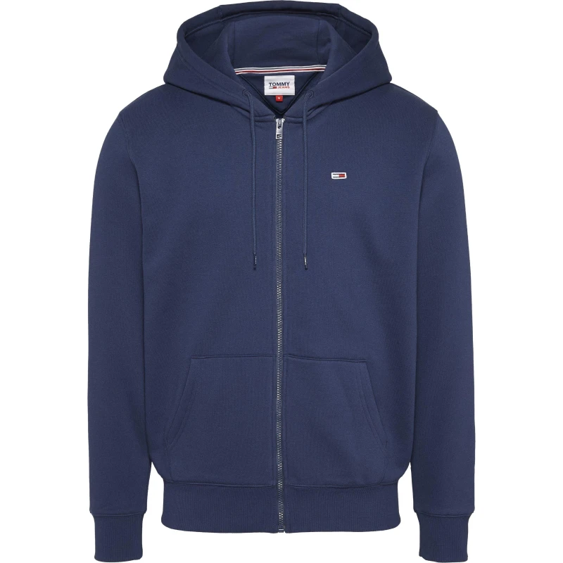Image of Tommy Jeans Flag Basic Zip Hoodie Navy male 2XL