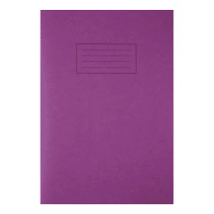 Image of Silvine Exercise Book A4, Ruled with Margin 80 Pages - Purple (10 Pack)