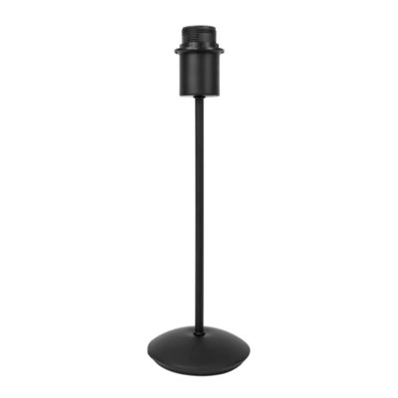 Image of Happy Homewares Contemporary And Sleek Matt Black Metal Table Lamp Base With Inline Switch