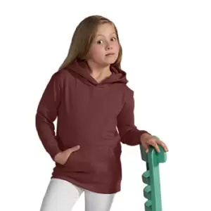 Image of SG Kids Unisex Plain Hooded Sweatshirt Top / Hoodie (11-12) (Burgundy)