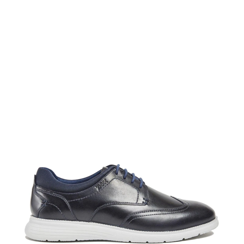 Image of Pod Mens Vantage Lace Up Leather Casual Shoes UK Size 11 (EU 45) Navy POD039-NAVY-11