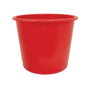 Image of Plastic Red Waste Bin - 14 Litre - Offis