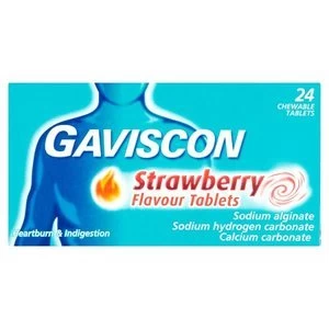 Image of Gaviscon Strawberry Flavour Tablets 24s