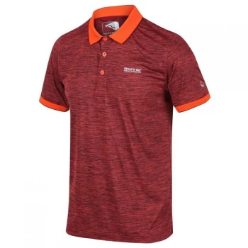 image of Regatta Remex II Quick Drying Marl Jersey Polo Shirt - Burnt Salmon